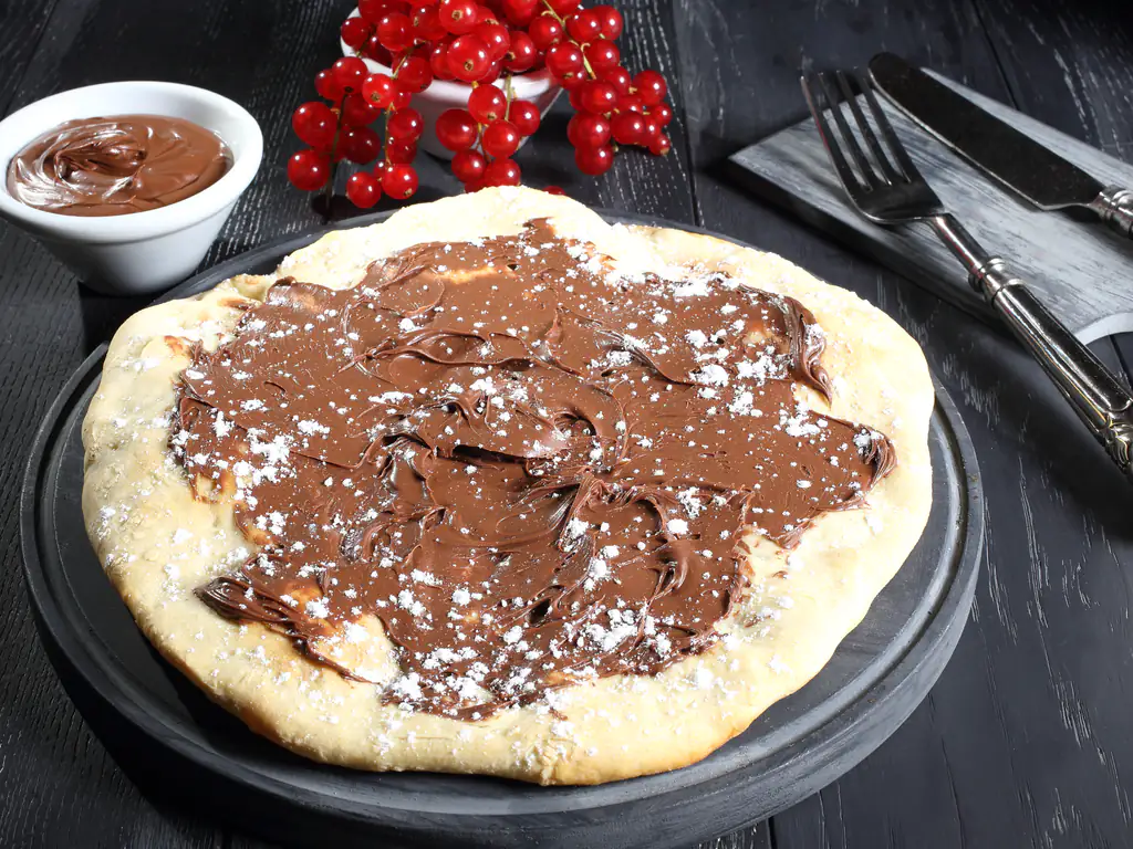 pizza dessert au nutella