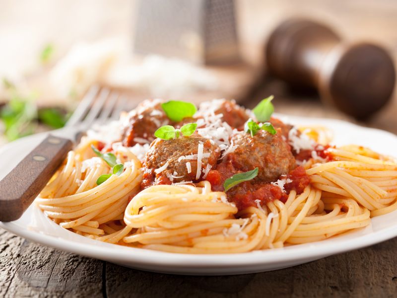 Spaghettis Aux Boulettes De Boeuf Recette De Spaghettis Aux