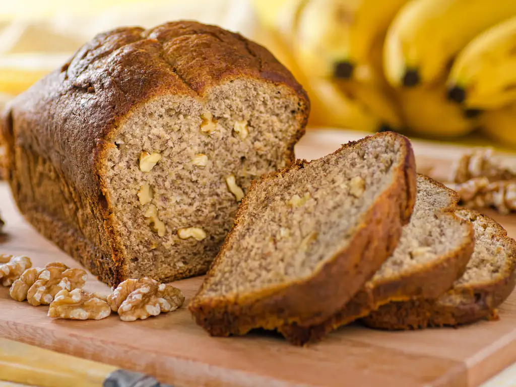 pain aux bananes et aux noix