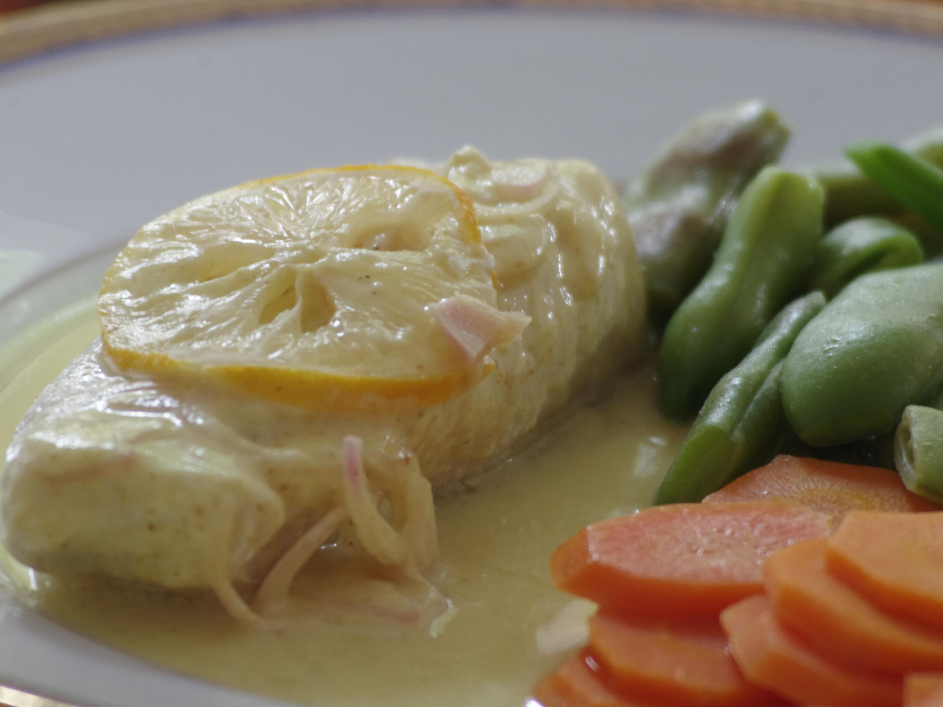 eglefin à la creme au curry : Recette de eglefin à la creme au curry