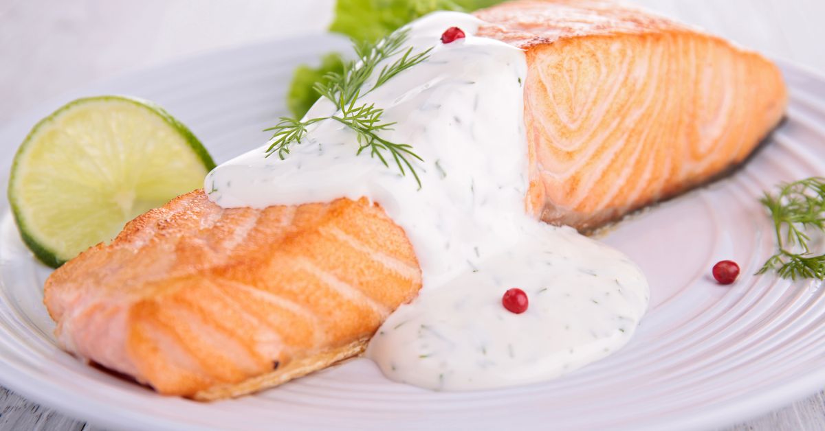 Saumon à la crème et d