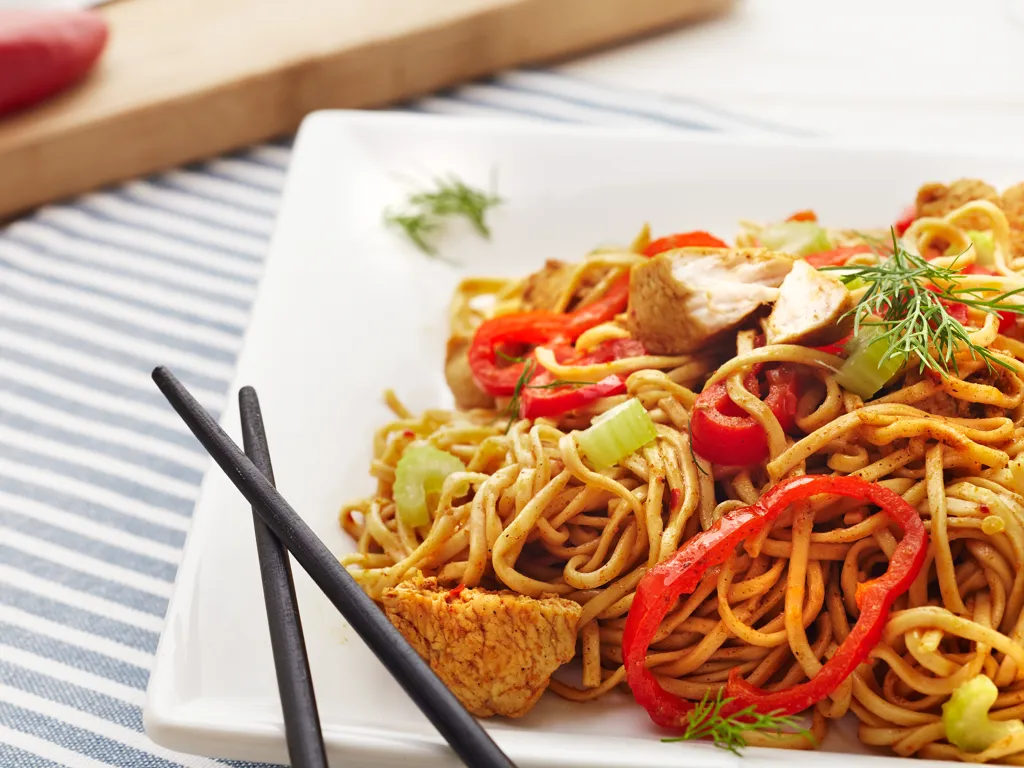 nouilles sautées aux légumes