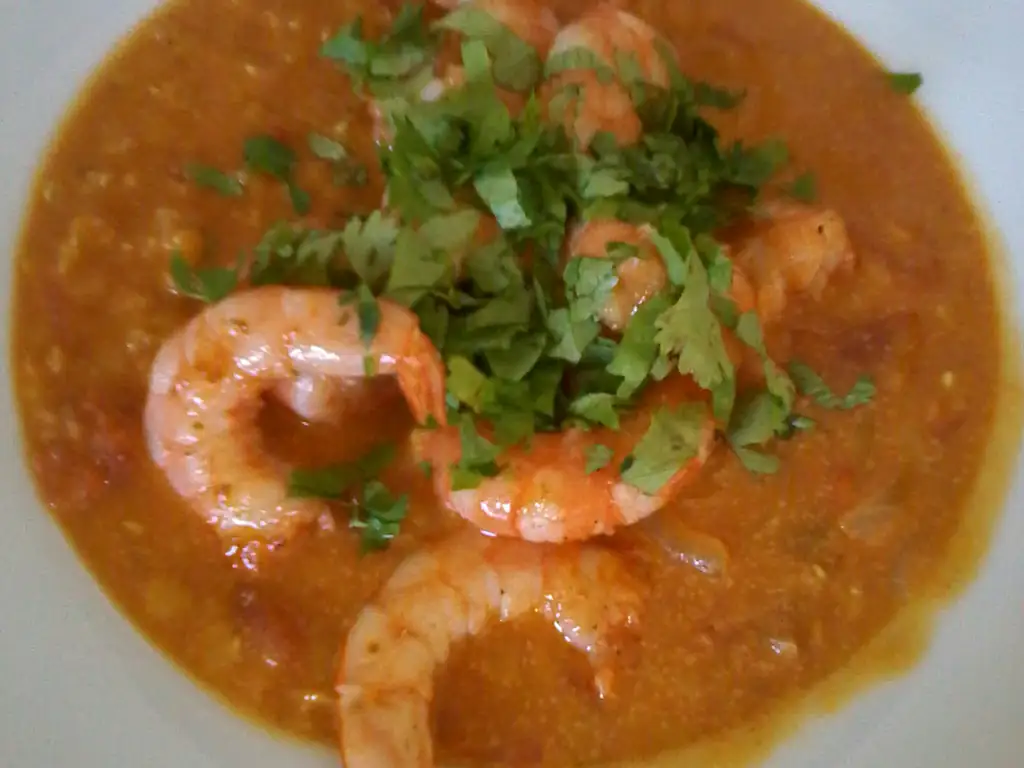 lentilles corail aux crevettes