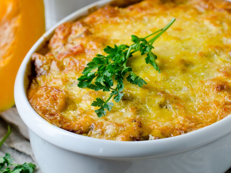 Gratin De Potiron Au Boeuf Et Parmesan Recette De Gratin