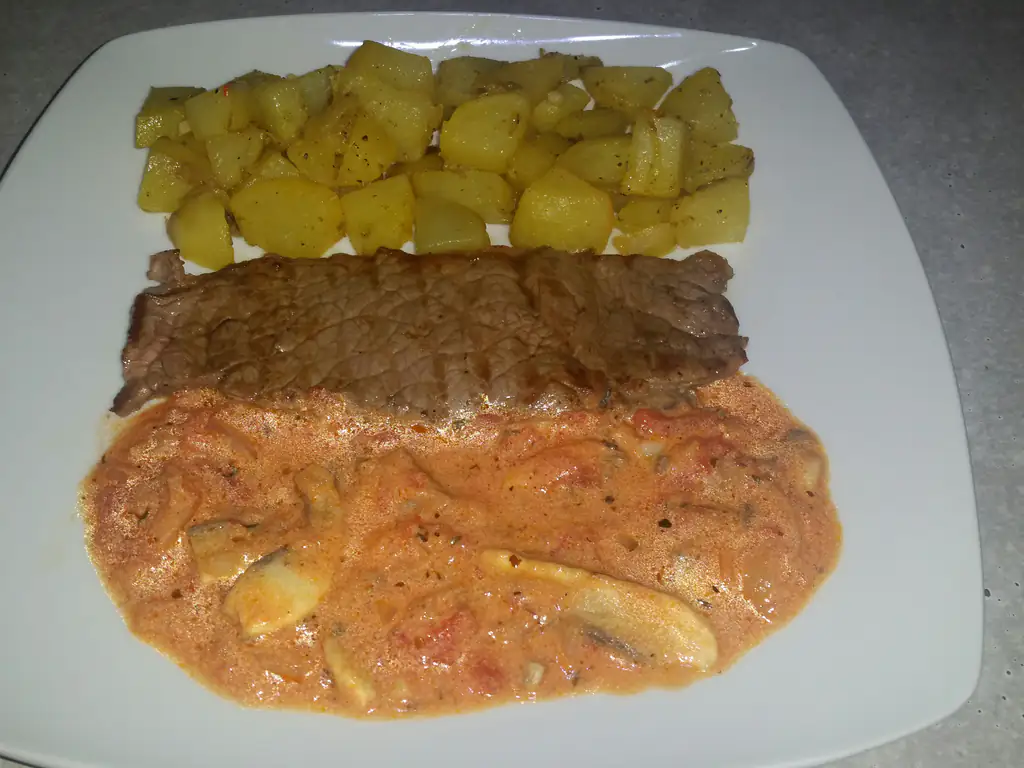faux-filet sauce aux cèpes