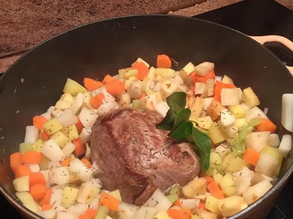estouffade de veau aux légumes d'hiver