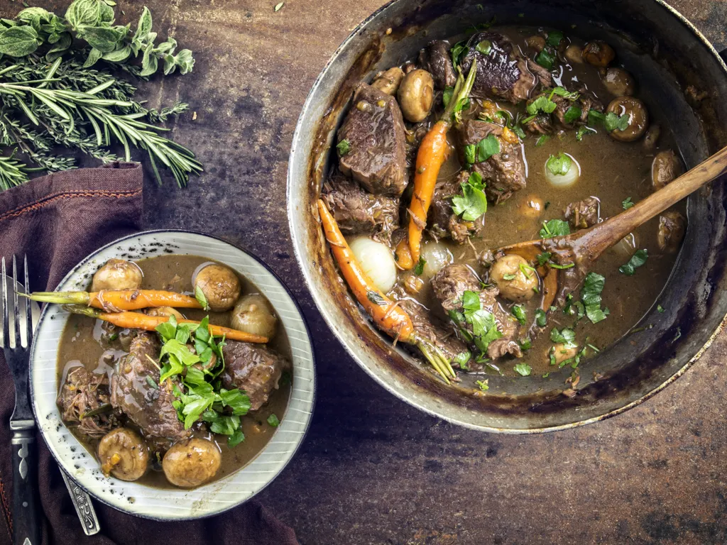 boeuf bourguignon aux olives