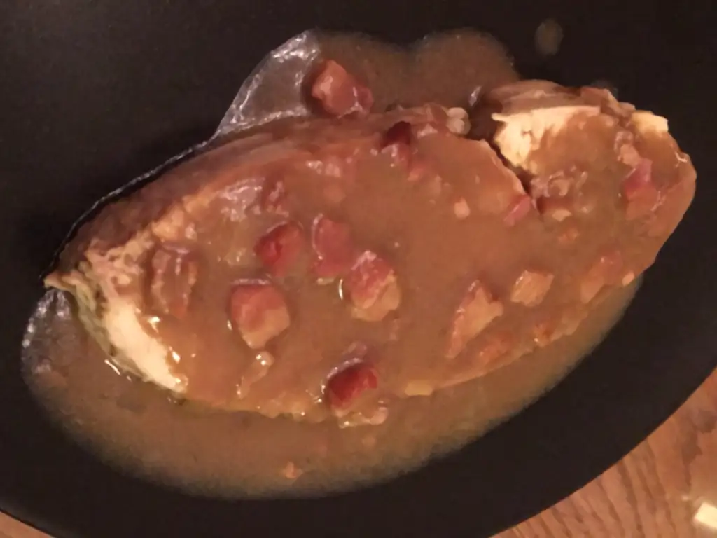 filet de dinde, sauce moutarde et vinaigre balsamique