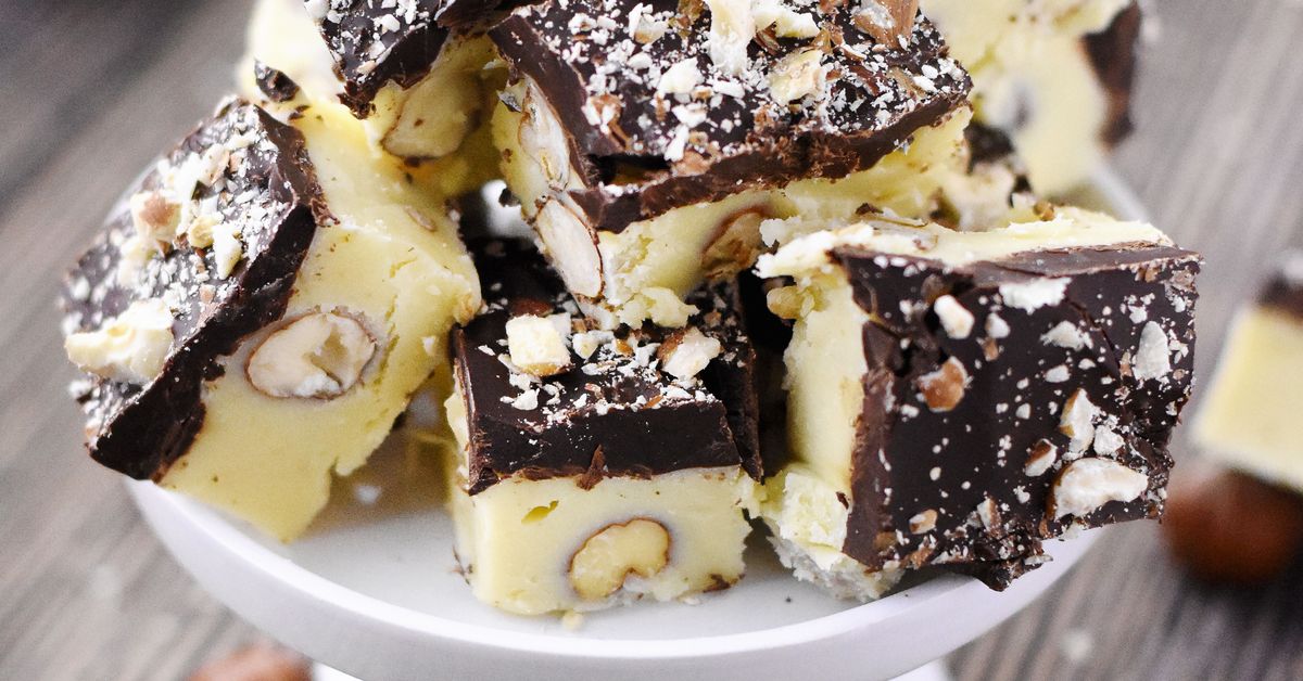 Fudge blanc et noir (chocolat) recette de Fudge blanc et noir (chocolat)