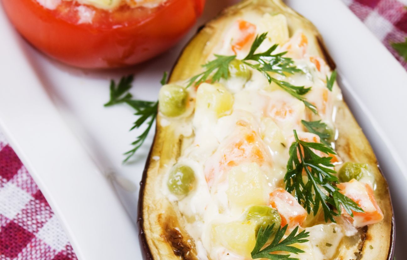 Aubergine farçie au saumon Recette de Aubergine farçie au saumon Marmiton