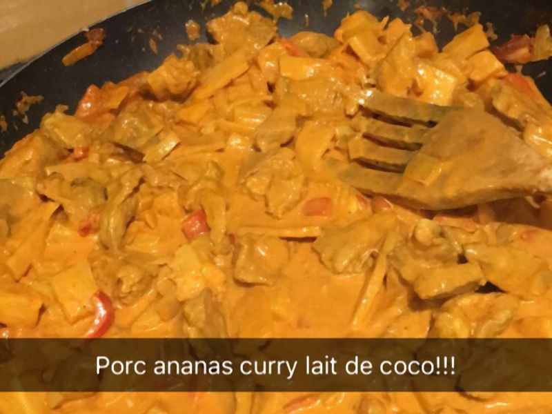Saute De Porc Curry Lait De Coco Et Ananas Recette De Saute De