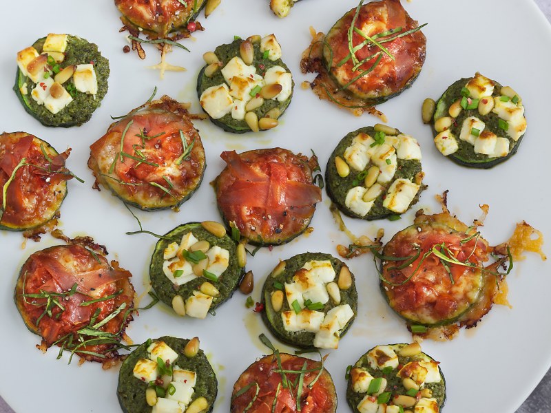 Mini Pizza Sur Rondelles De Courgette Recette De Mini Pizza Sur