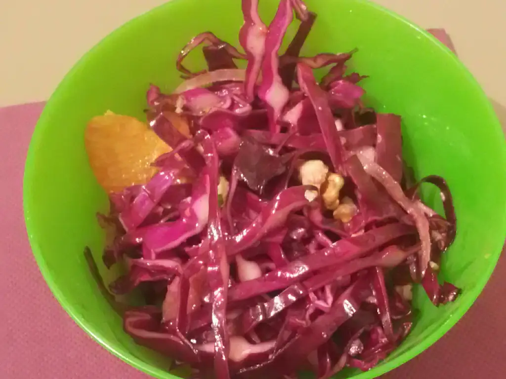 salade d'hiver au chou rouge