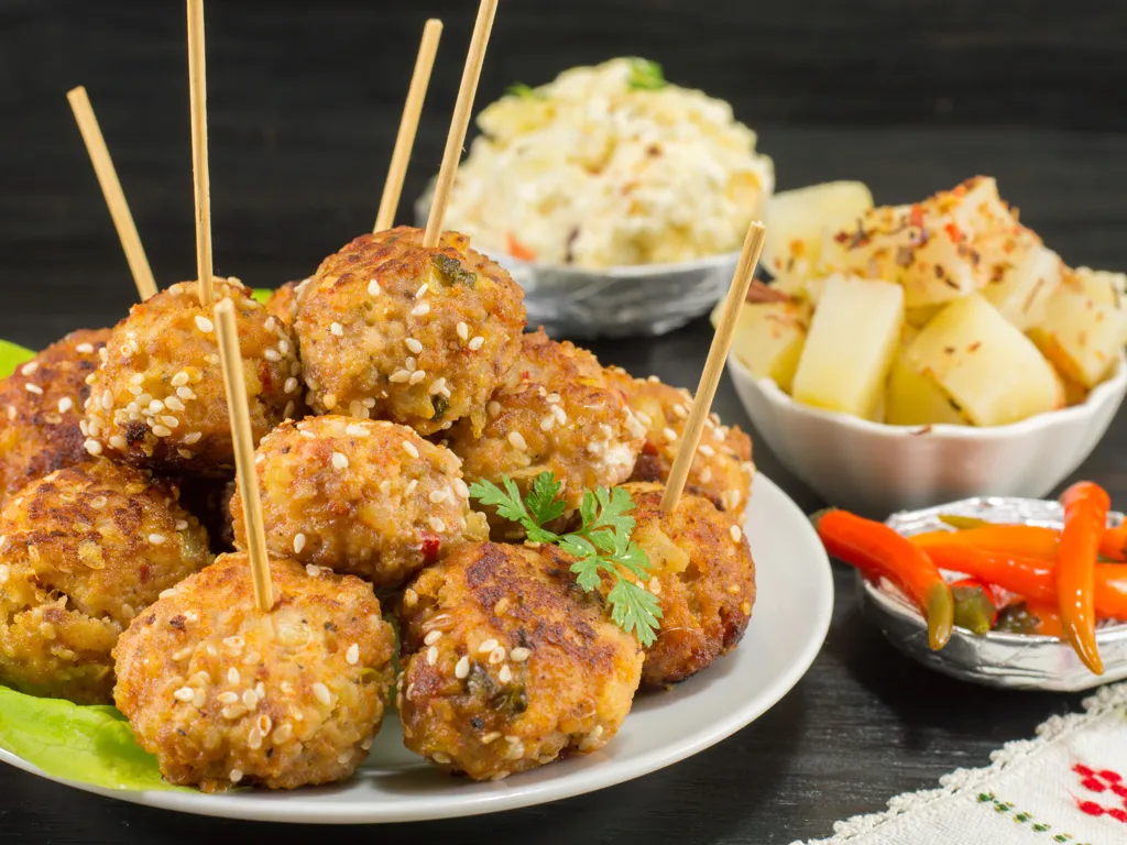 croquettes de pomme de terre et viande hachée