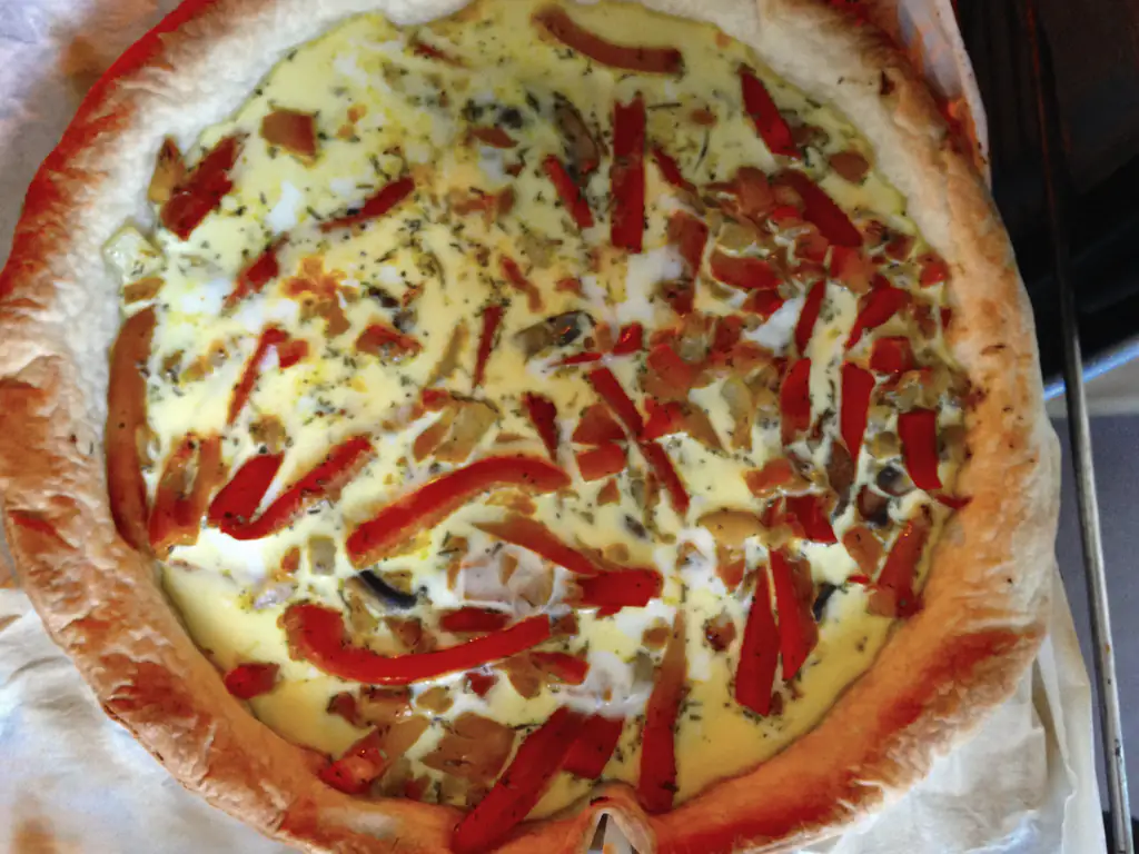quiche aux carottes et poivrons