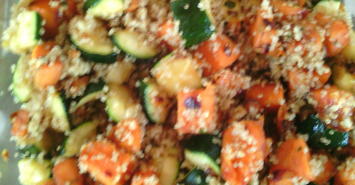 Poêlée de patates douces et courgettes : recette de Poêlée de patates