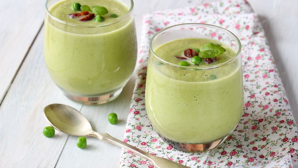 velouté petits pois - lardons
