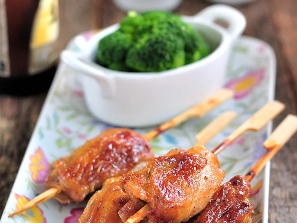 brochette express poulet miel