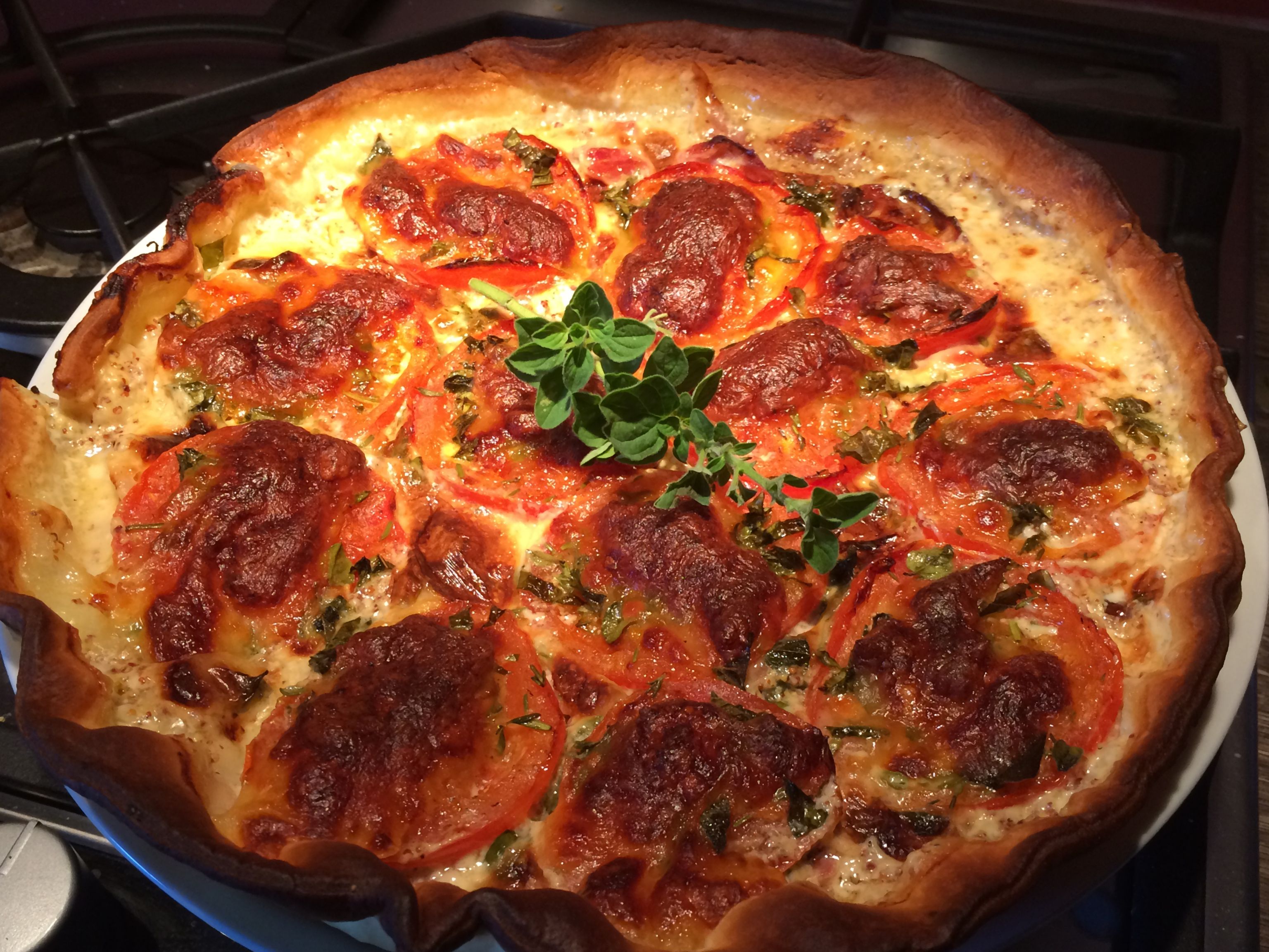 Tarte jambon cru tomate Recette de Tarte jambon cru tomate Marmiton