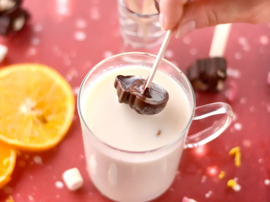 sucettes à chocolat chaud