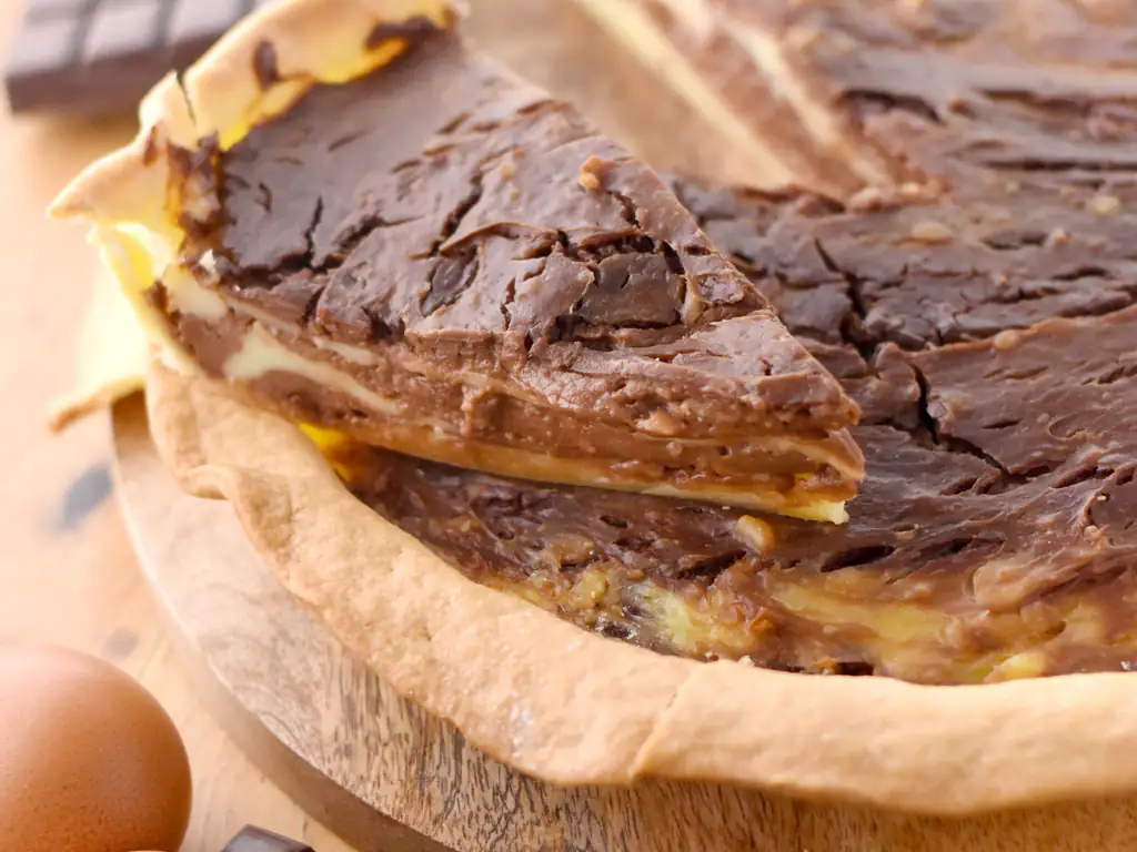 flan pâtissier zébré