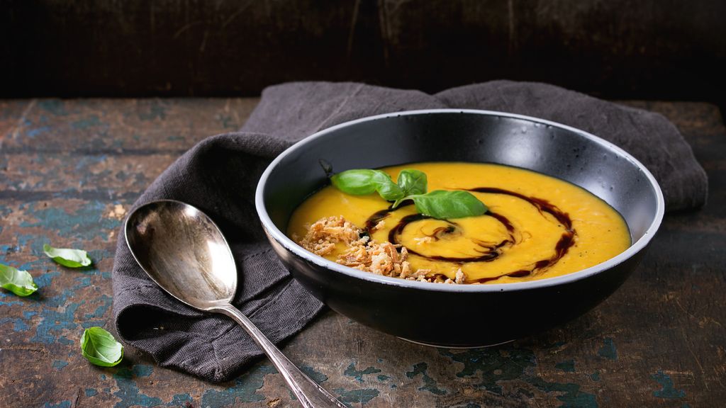 Veloute de butternut aux champignons