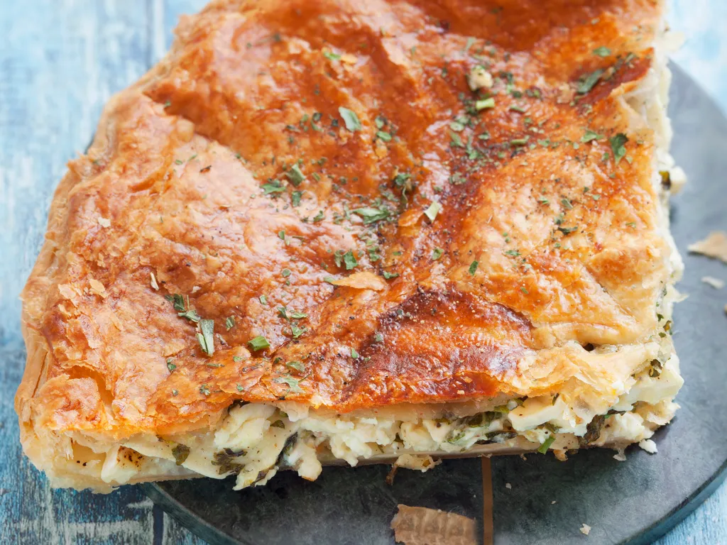 tourte facile chèvre et menthe