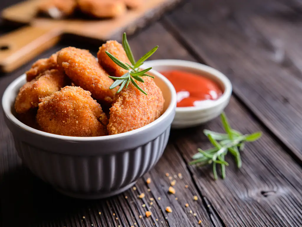 nuggets de poulet et sa sauce piquante