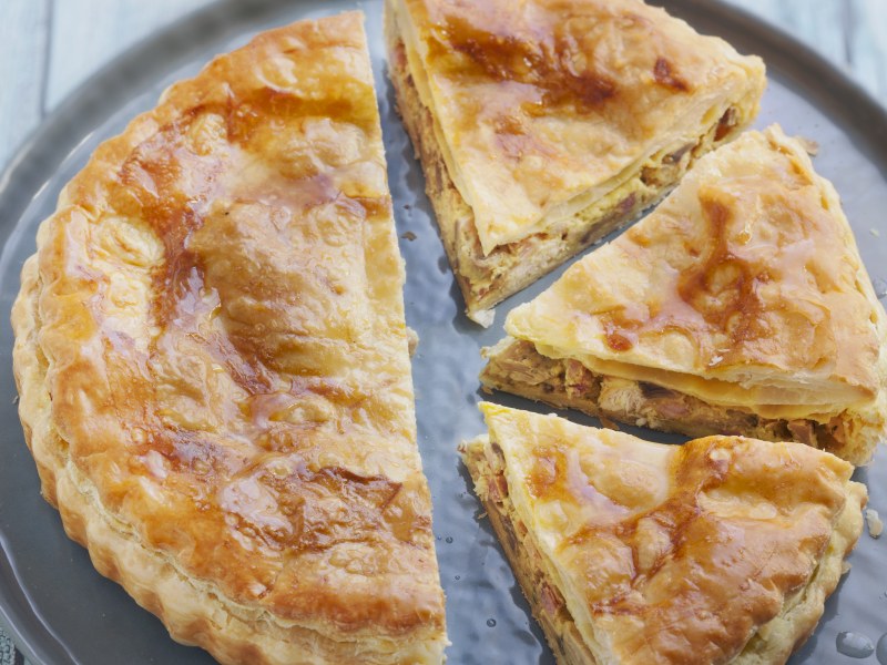 Tourte Au Poulet Champignons Et Lardons Recette De Tourte Au