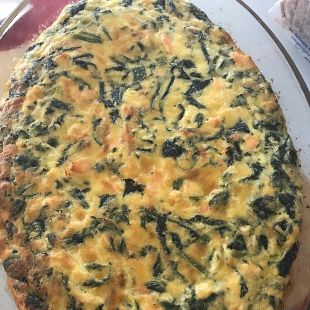 Quiche Sans Pâte Saumon épinard Ww Tarte aux épinards et au saumon (sans pâte) : recette de Tarte aux épinards  et au saumon (sans pâte)