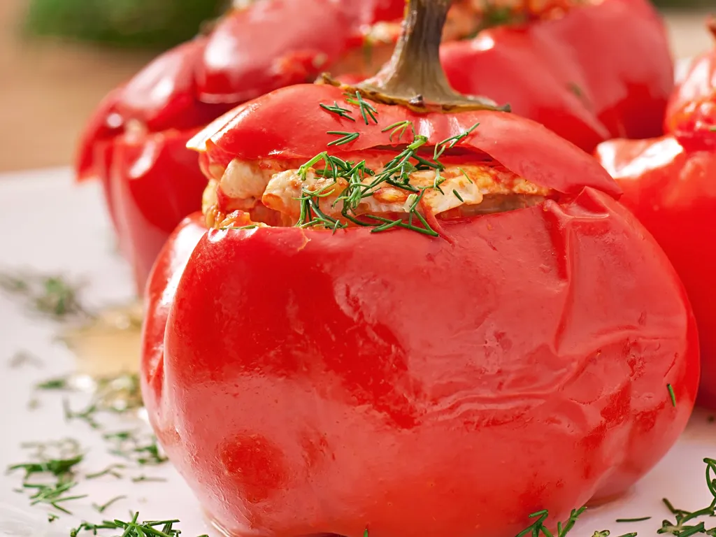 tomates farcies au jambon et gouda