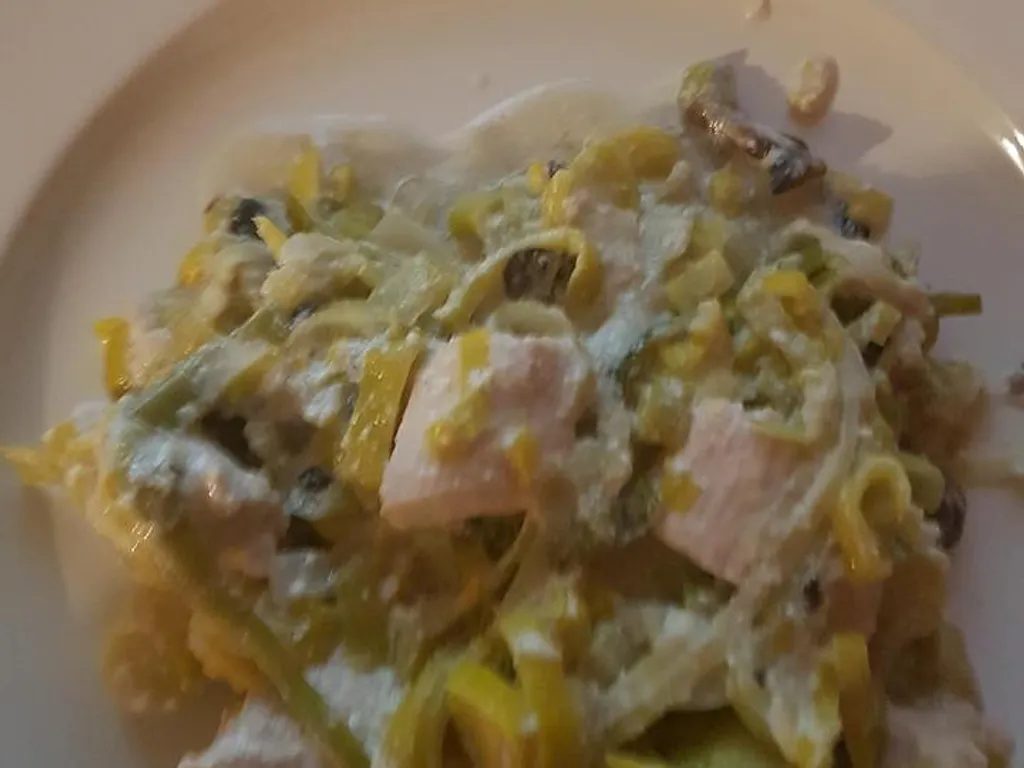 escalope aux poireaux et à la crème