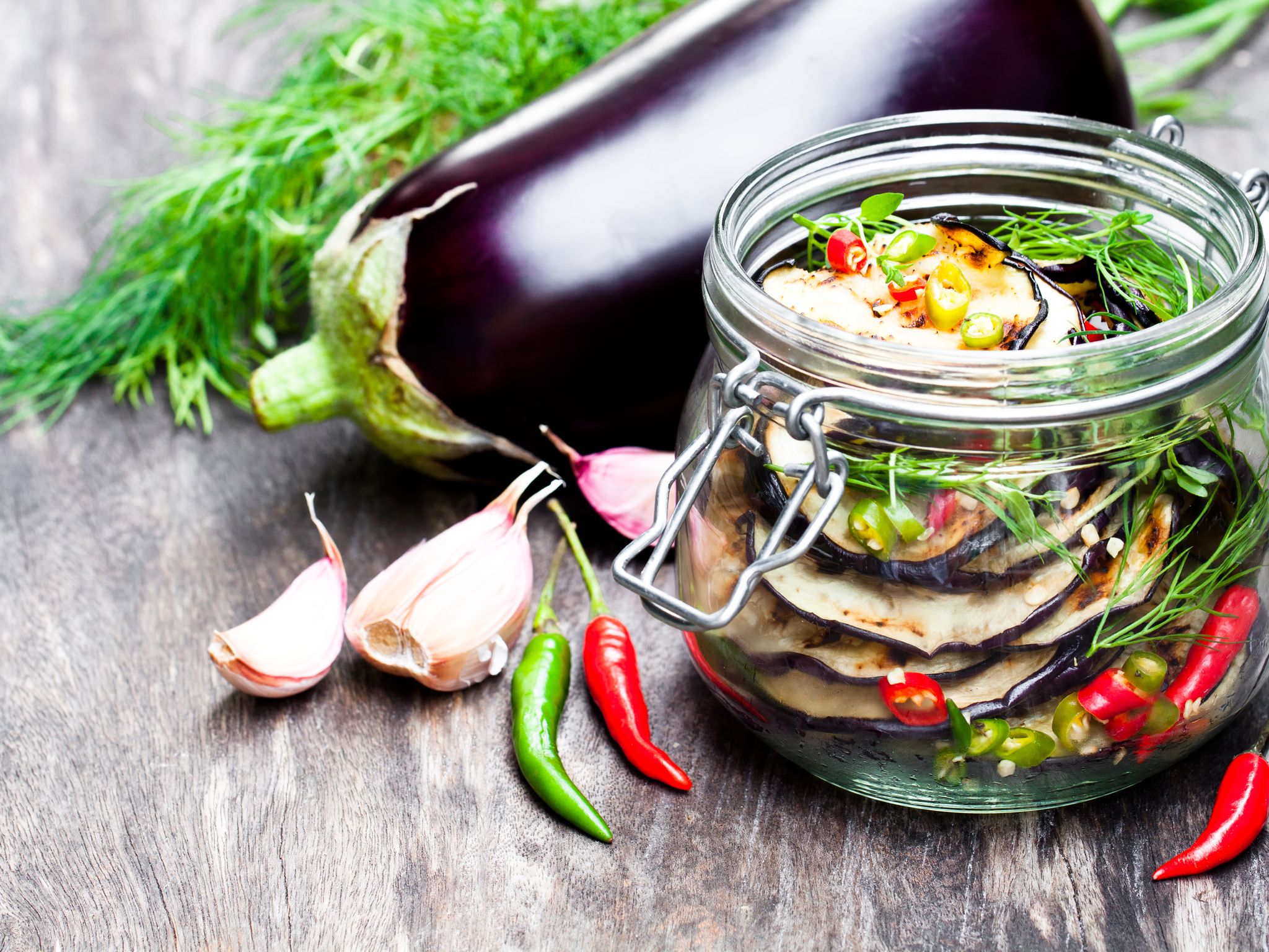 Conserve d'aubergine à l'huile : Recette de Conserve d'aubergine à l