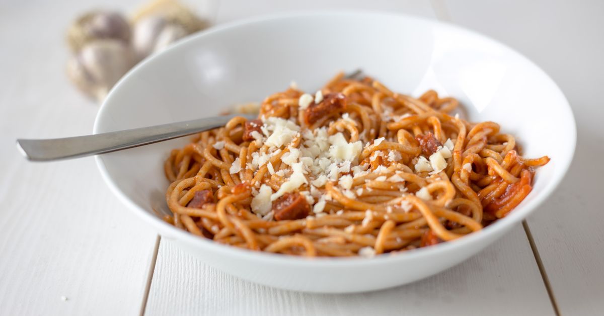 Spaghetti au chorizo recette de Spaghetti au chorizo