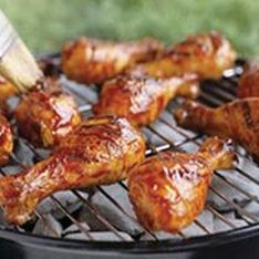 Cuisses et ailes de poulet au barbecue