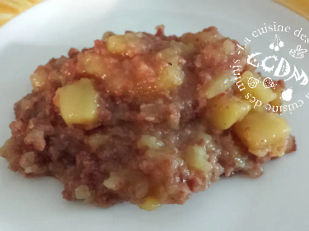 corned beef aux oignons.