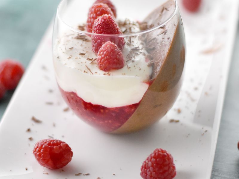 Verrine Mousse Aux 2 Chocolats Et Framboises Recette De