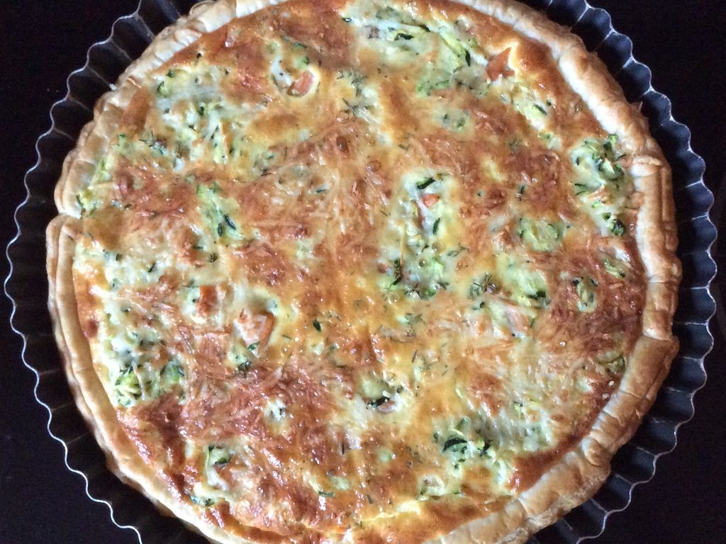 Quiche à La Truite Fumée Aux Courgettes Et à La Mozzarella Recette