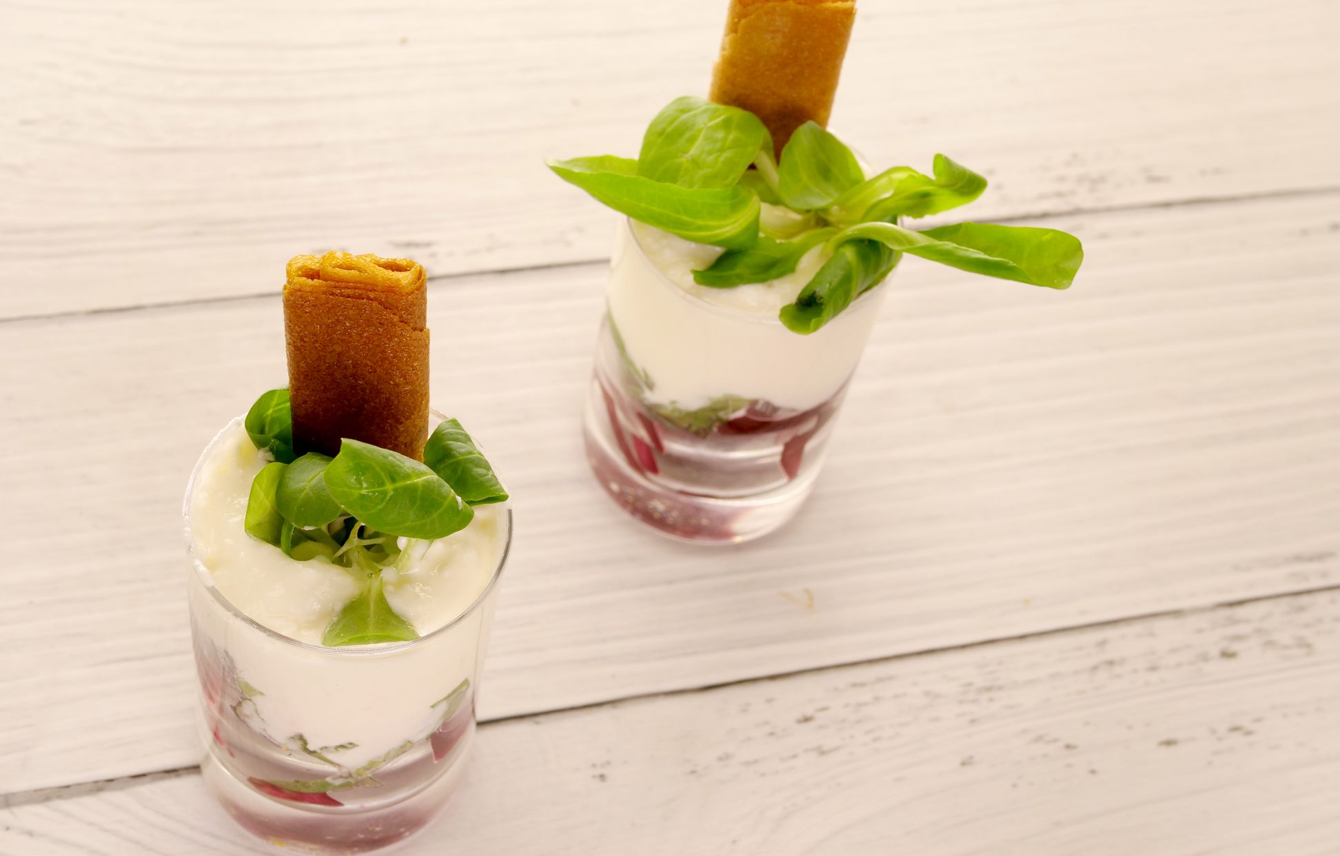 Verrines apéritives betteravechèvre Recette de Verrines apéritives