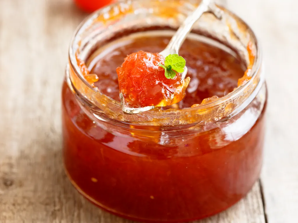 confiture de tomates, pommes et citron