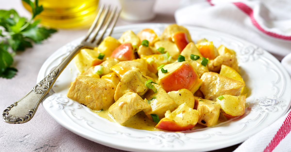 Curry de poulet au lait de coco au Cookéo : recette de Curry de poulet