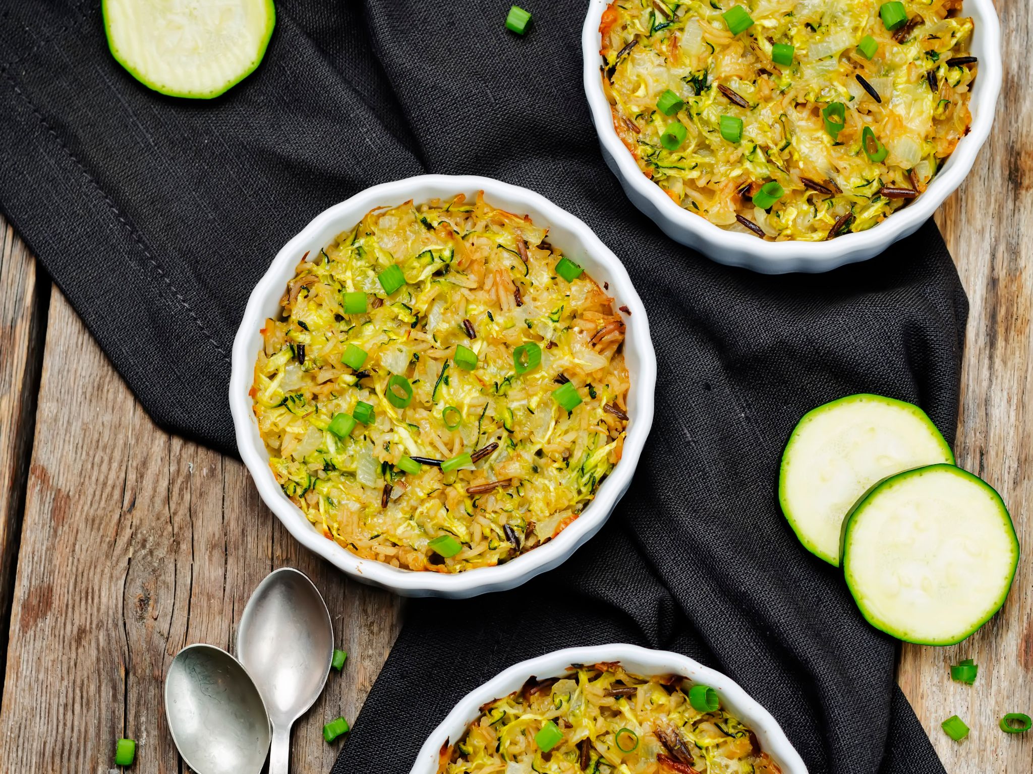 Gratin de courgettes et riz Recette de Gratin de courgettes et riz