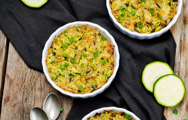 Gratin De Courgettes Et Riz : Recette De Gratin De Courgettes Et Riz ...