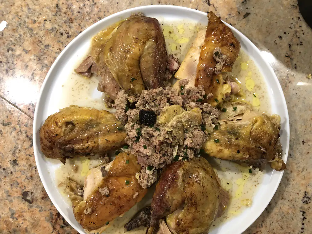 pintade farcie au boursin