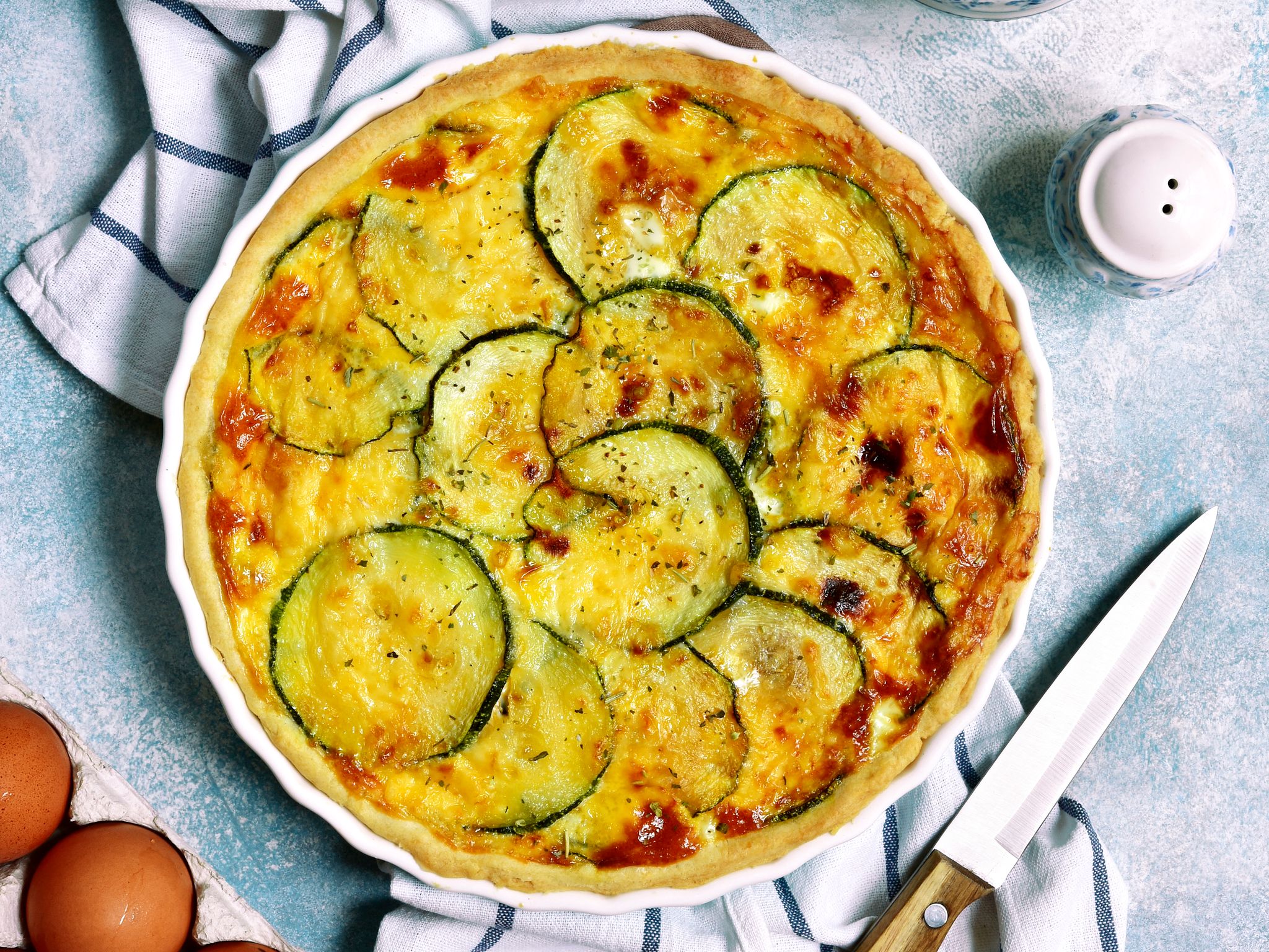 Tarte courgette et roquefort Recette de Tarte courgette et roquefort