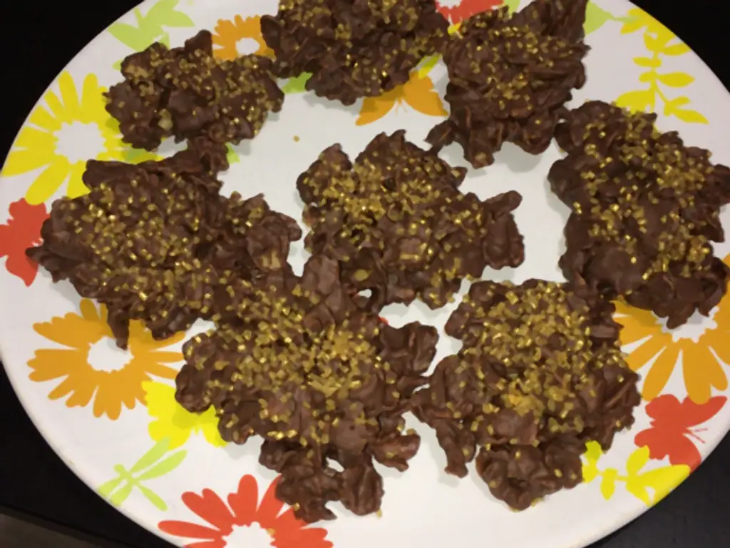 rose des sables au nutella (pétales de maïs)