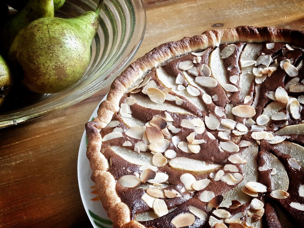 Tarte Poires, Chocolat, Amandes Et Pralin : Recette De Tarte Poires ...