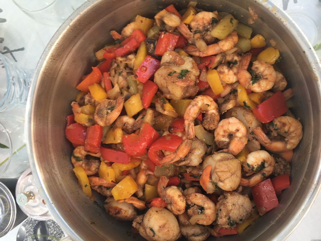 Noix de saint-jacques et gambas à la plancha : Recette de Noix de saint