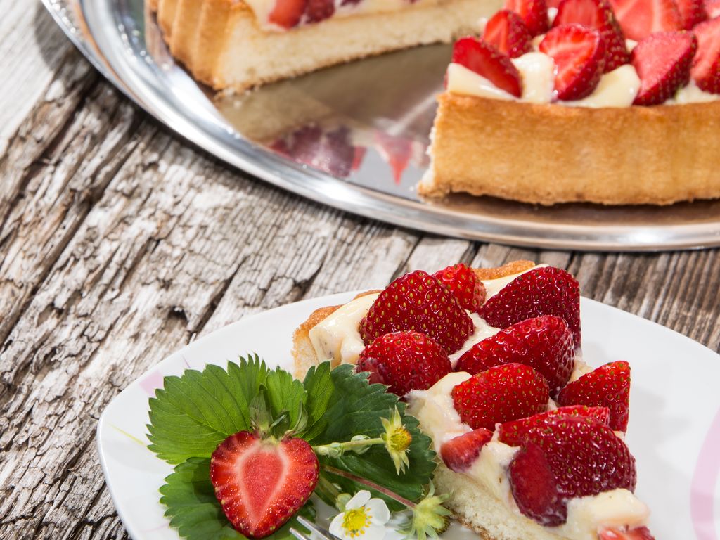 Tarte aux fraises de fin de vacances — quelques choses