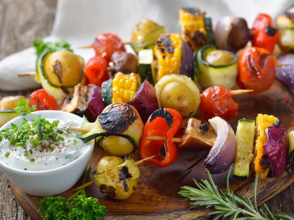 brochettes de légumes au barbecue